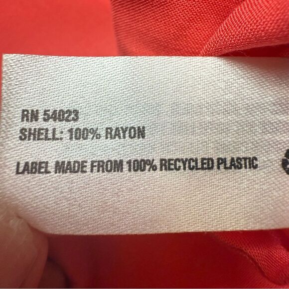 GAP Vibrant Coral Midi Dress with pockets - Picture 9 of 11